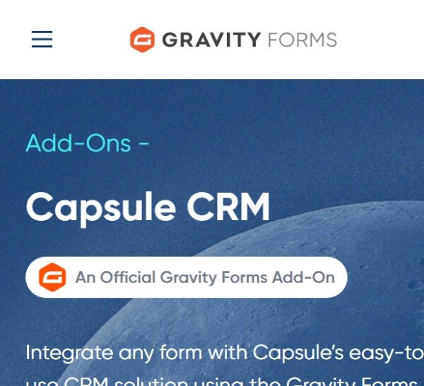 Gravity Forms Capsule CRM