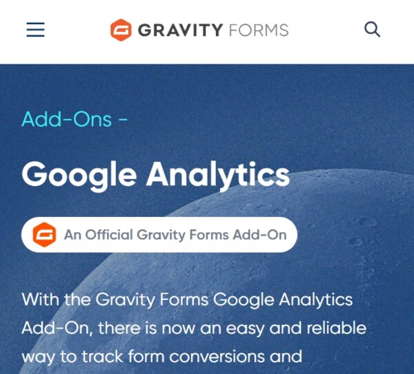 Gravity Forms Google Analytics Add-On