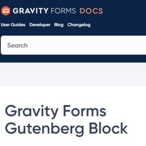 Gravity Forms Gutenberg