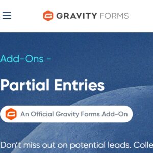 Gravity Forms Partial Entries