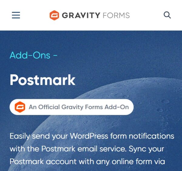 Gravity Forms Postmark