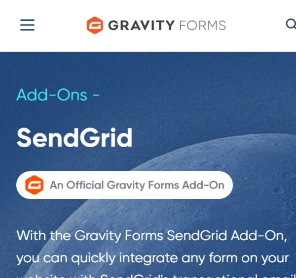 Gravity Forms SendGrid