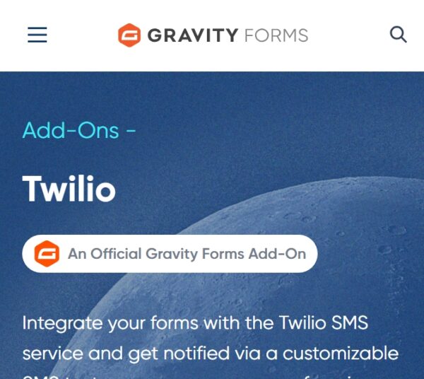 Gravity Forms Twilio SMS