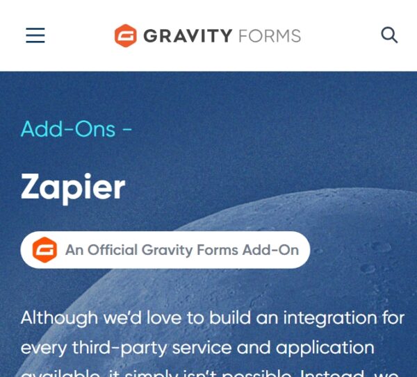 Gravity Forms Zapier