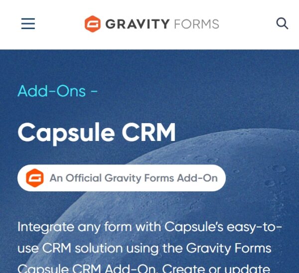 Gravity Forms Zoho CRM