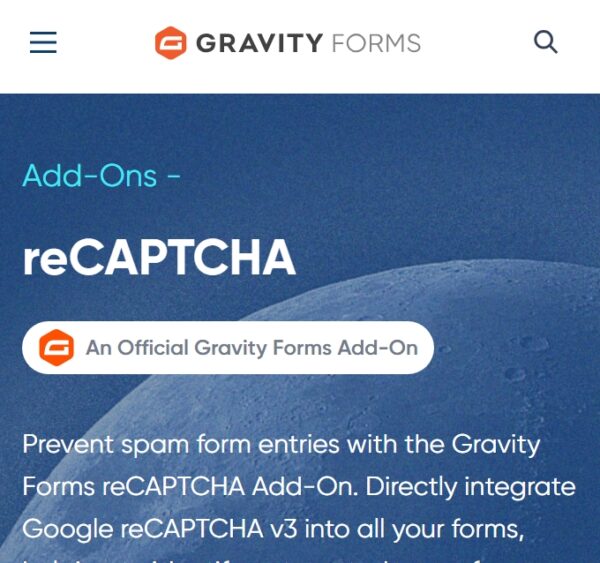 Gravity Forms reCAPTCHA