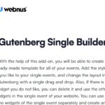 Gutenberg Single Builder for MEC