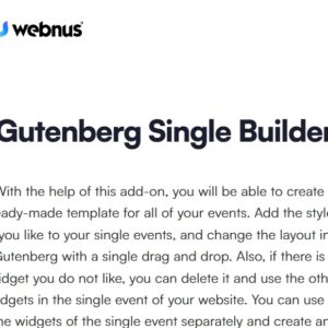 Gutenberg Single Builder for MEC