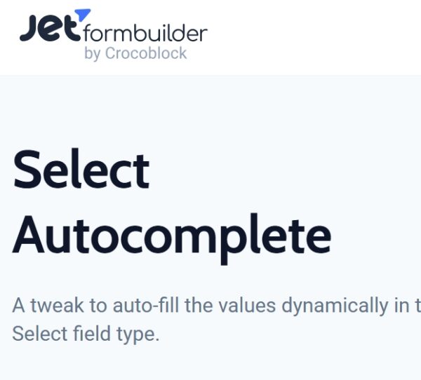 JetFormBuilder Address Autocomplete