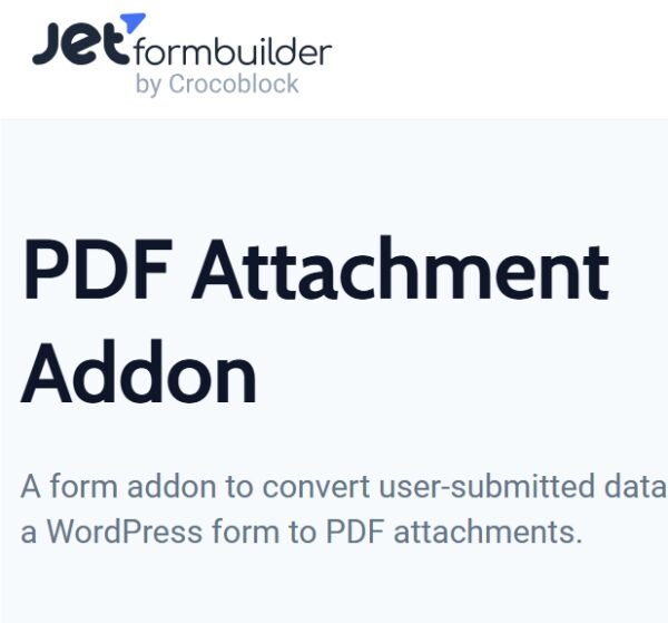 JetFormBuilder PDF Attachment