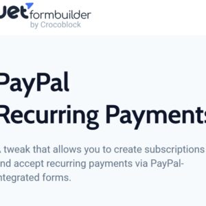 JetFormBuilder PayPal Recurring payments
