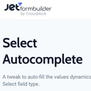 JetFormBuilder Select Autocomplete