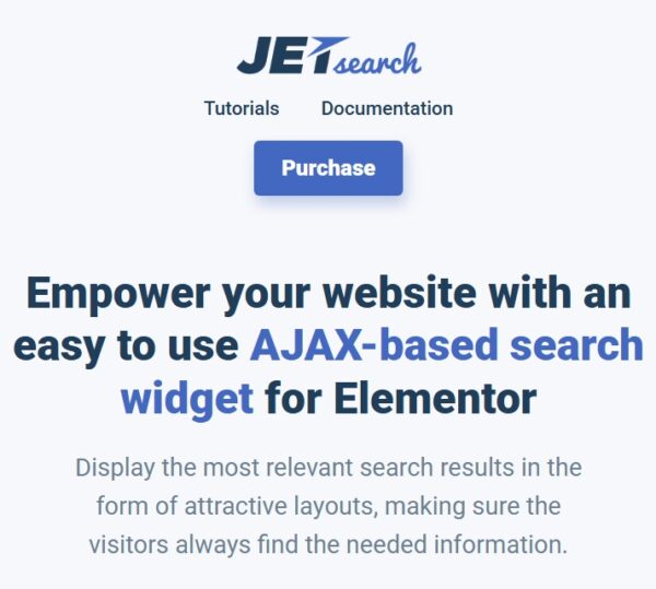JetSearch For Elementor