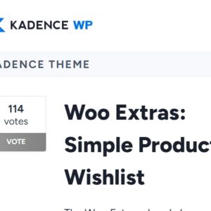 Kadence Woo Extras