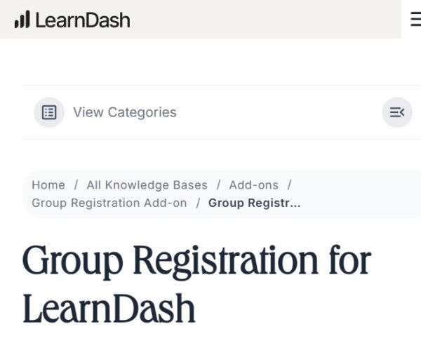 LearnDash Group Registration
