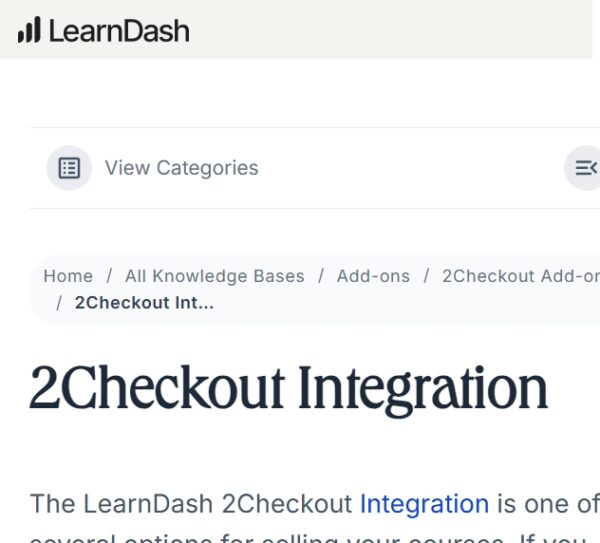 LearnDash LMS 2Checkout Integration