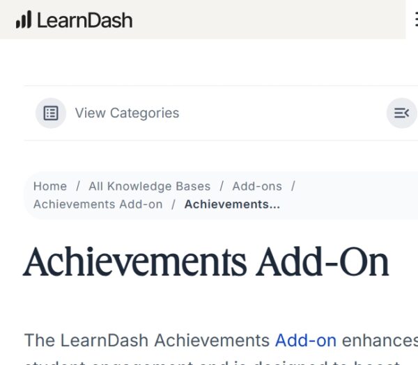 LearnDash LMS Achievements