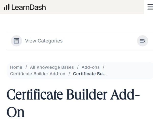 LearnDash LMS Certificate Builder Add-on
