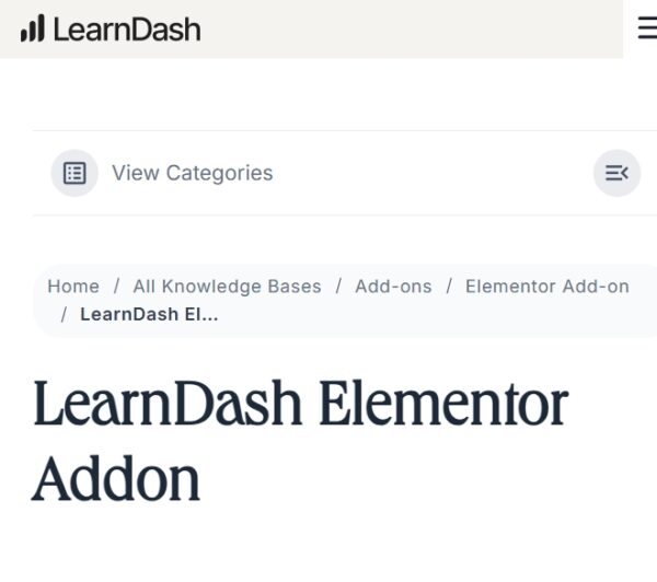 LearnDash LMS Elementor Add-on