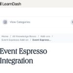 LearnDash LMS Event Espresso Integration