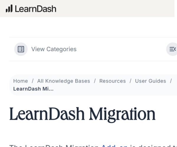 LearnDash LMS Migration
