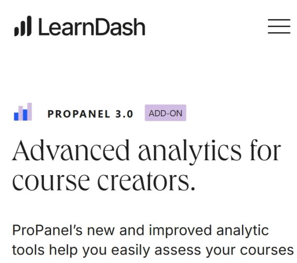 LearnDash LMS ProPanel Addon