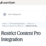 LearnDash LMS Restrict Content Pro