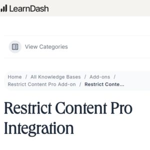 LearnDash LMS Restrict Content Pro