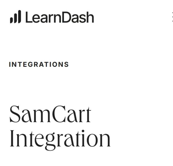 LearnDash LMS SamCart Integration Addon