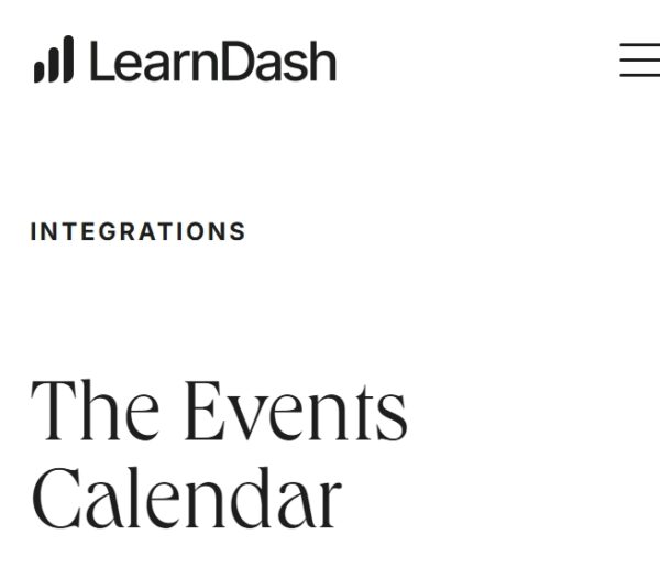LearnDash LMS The Events Calendar