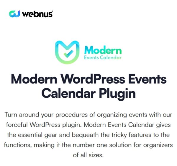 Modern Events Calendar