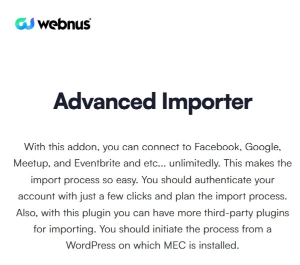Modern Events Calendar Advanced Importer