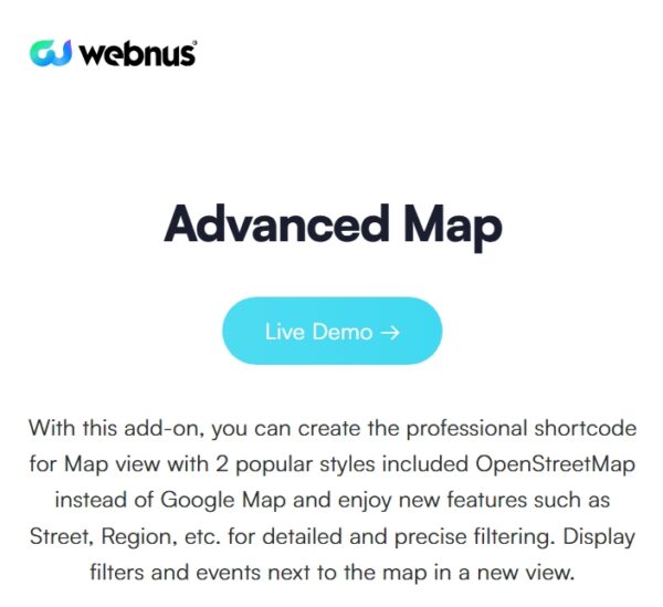 Modern Events Calendar Advanced Map