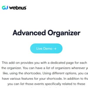 Modern Events Calendar Advanced Organizer