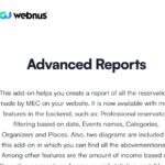 Modern Events Calendar Advanced Reports