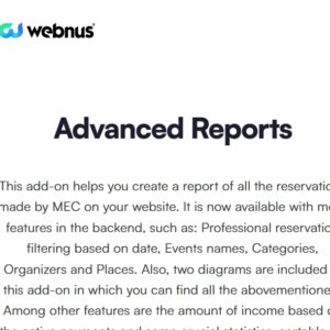 Modern Events Calendar Advanced Reports