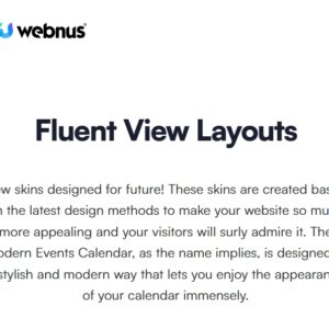 Modern Events Calendar Fluent View Layouts