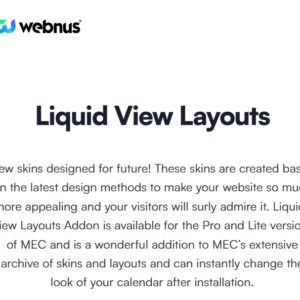 Modern Events Calendar Liquid Layouts