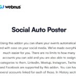 Modern Events Calendar Social Auto Poster