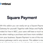 Modern Events Calendar Square Payment