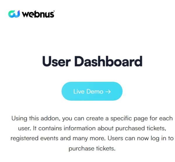 Modern Events Calendar User Dashboard