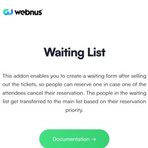 Modern Events Calendar Waiting List