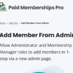 Paid Memberships Pro Add Member From Admin