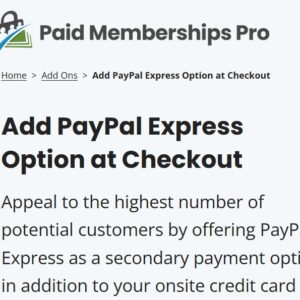 Paid Memberships Pro Add PayPal Express