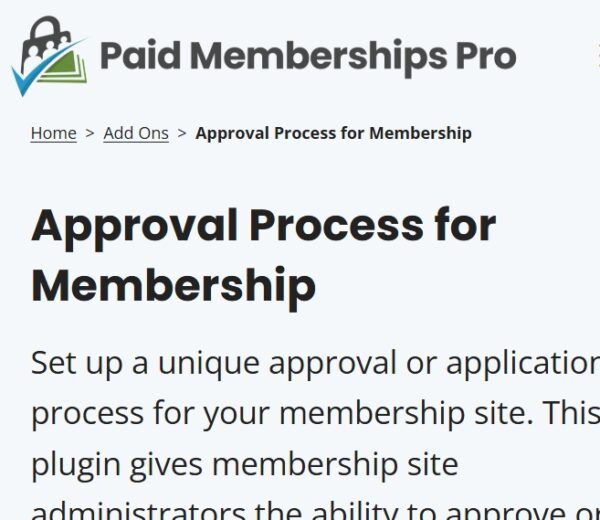Paid Memberships Pro Approvals
