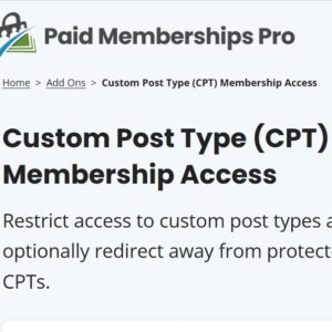 Paid Memberships Pro Custom Post Type