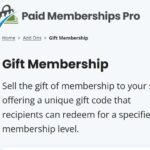 Paid Memberships Pro Gift Levels