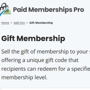 Paid Memberships Pro Gift Levels
