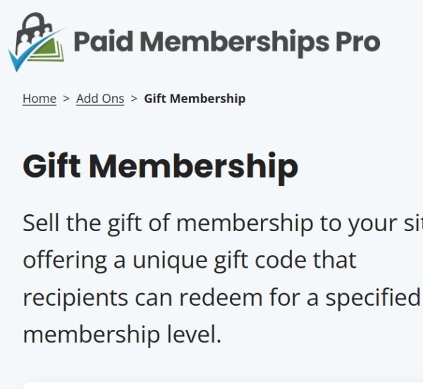 Paid Memberships Pro Gift Levels