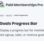Paid Memberships Pro Goal Progress Bar Add On